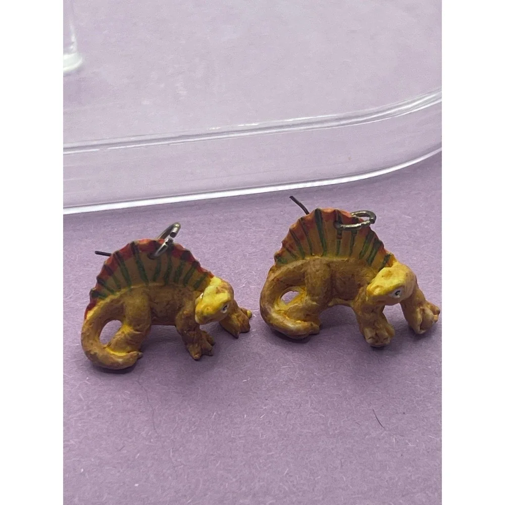 Dinosaur Jurassic Dangle Drop Earrings Dino Spinosaurus Teacher Gift